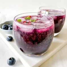 Blueberry Mocktail - Through The Fibro Fog Blueberry Mocktail, Blueberry Drinks, Fibro Fog, Low Histamine Diet, Baby Shower Brunch, Mocktail Recipe