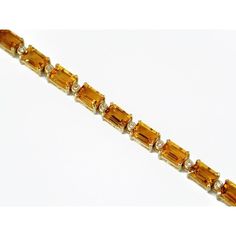 Royal 14K Yellow Gold Citrine & Diamond Bracelet - 12.90 Carat Citrine & 0.15 Carat Diamonds Evening Sky, Vibrant Energy, Royal Jewelry, Emerald Cut Diamonds, Waltz, Metal Bracelets, Sun Kissed, Emerald Cut, Diamond Shapes