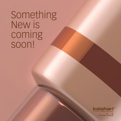 an advertisement for kalahan's new hair products is shown in this image with the caption, something new is coming soon