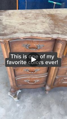 this is one of my favorite colors ever - furniture makeover with chalk paint and wax