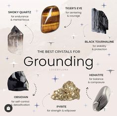 Crystals For Grounding, Crystals Meaning, Natural Things, Crystal Properties