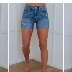 Wild Oak Boutique Denim Shorts Raw Hem Detail High Waist Size 7 Shorts Denim, Waist Size, Jean Shorts, Denim Shorts, High Waist, Color Blue, Size 7, High Waisted, Womens Shorts