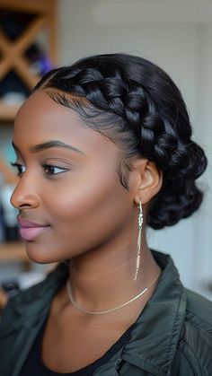 Discover the elegance of Crown Braids with our collection of 25 Dutch Braid Hairstyles for Black Hair. Elevate your style effortlessly with chic and easy looks that showcase your natural beauty. Click the pin to explore more inspiration and join us for endless hair adventures! #CrownBraids #DutchBraids #BlackHairStyles #ChicHair #HairInspiration Braid Crown Black Hair, Dutch Braids On Natural Hair, Wedding Hairstyles For Braids, Two Braid Updo, Dutch Braid Black Women, Natural Hairstyle Wedding, Crown Braid Black, Black African Hairstyles, Crown Braids For Black Women