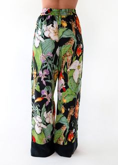 Monroe Alyx Pants Silk Printed Straight Pants, Summer Silk Printed Pants, Silk Wide Leg Printed Bottoms, Chic Silk Printed Bottoms, Printed Silk Wide Leg Bottoms, Chic Silk Printed Pants, Silk Straight Pants With Floral Print, Silk Floral Straight Pants, Summer Silk Printed Bottoms