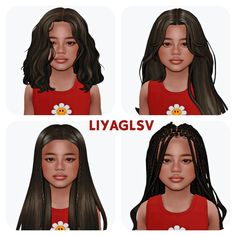 Sims 4 Hair All Ages, Sims 4 Maxis Mix Hair, Original Hairstyles, The Sims 4 Braids Maxis Match, Simtury Cc Hair, Sims Presets, Sims 4 Child Hair Conversions, Sim4 Mods, Golden Hands