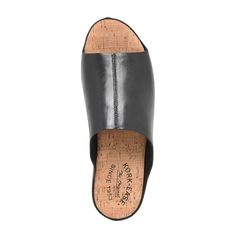 All-day, everyday comfort in a smooth, uninterrupted silhouette. You’ll love the effortless style and modern profile of our leather-wrapped Yazmin slide – a follow-up to our customer-favorite Tutsi, set on a higher flatform heel. Offered in soft hand-finished leather or metallic leather upper Breathable soft fabric lining Natural cork covered footbed with extra foam for added comfort High-Traction lightweight rubber outsole Overlasted construction Heel Height: 1 3/4 Inches and Platform Height: 1 Modern Black Everyday Sandals, Classic Sandals With Ortholite Insole, Leather Footbed Mules For Everyday Wear, Everyday Mules With Leather Footbed, Black Leather Mules With Arch Support, Black Slides With Arch Support, Chic Leather Slides With Cork-bed Midsoles, Everyday Slides With Removable Insole, Sleek Open Toe Sandals For Everyday Wear