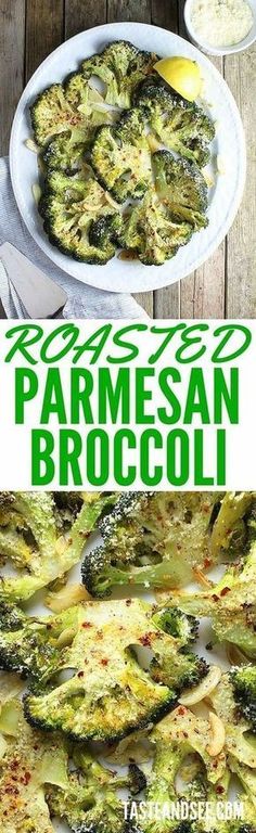 broccoli casserole with parmesan cheese and sauce on the side