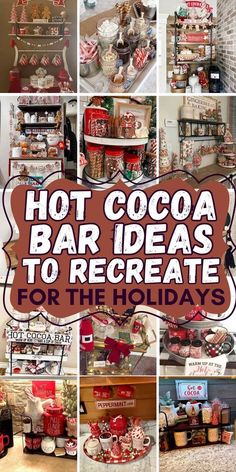 If you're looking to create a cozy and festive spot, I've got some fantastic hot cocoa bar ideas for you! Whether you're setting up a full cocoa station or just need some cute hot cocoa corner ideas, there's plenty to inspire you. Imagine a charming hot cocoa bar cart, decked out with all the fixings for the perfect cup. Trust me, your Christmas cocoa bar ideas will make your home the go-to spot for warm, delicious drinks this holiday season! Hot Cocoa Bar Cart, Christmas Cocoa Bar, Cute Hot Cocoa, Holiday Hot Cocoa Bar, Hot Cocoa Bar Christmas, Hot Chocolate Bar Party