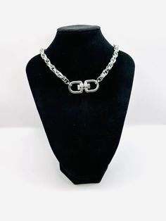 This chain necklace is smashing. Can be worn daily with any kind of outfit. #chunkynecklace #silvernecklace #giftforall #graduationoutfit #birthdaygift #chokernecklace #silverchokernecklace #silverchunkynecklace Silver Chain Necklace With Hook And Links For Gift, Twist Necklace, Anchor Charm, Best Mothers Day Gifts, Authentic Jewelry, Cheap Gifts, Link Chain Necklace, Valentines Gifts For Her, Shop Products