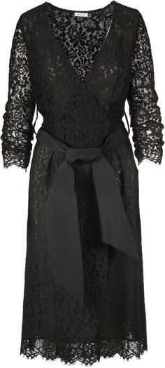 P.A.R.O.S.H. Dress Lace Wrap, Tie Styles, Black Wrap Dress, Sheer Sleeves, Size Clothing, Black Cotton, A R, Peplum Dress, Wrap Dress