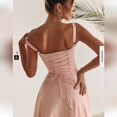 You'll Feel Ultra Feminine In Our 'Carmen' Dress That's The Perfect Choice For Summer Garden Parties. It's Cut From Stretch Cotton In A Gorgeous Baby Pink Hue And Has A Lace Up Corseted Bodice To Cinch The Fit. The Gathered Bust Has A Drawstring Tie And The Side Split Adds A Little Sexiness To Reveal A Flash Of Leg. It's Fully Lined For Comfort And Has A Zip To The Left Side For Easy On. This Dress Has The 'Bigger' Cup Option, Which Suits Cup Size D-E. Underwear Solution: No Bra Required As It's Wedding Champagne Bar, Bustier Sundress, Pink Bustier, Carmen Dress, Stylish Tunic, Pink Tunic, Bright Spring, Garden Parties, Gothic Dress