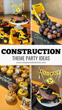 Construction Theme Party Ideas for Kids Third Birthday Boys, 3rd Birthday Party For Boy, Construction Birthday Cake, Modest Mom, 3rd Birthday Boys, Theme Party Ideas