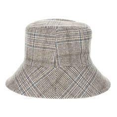 Scottish tweed wool blend bucket hat. Stitched brim with zipper detail in back, 2.75" wide. Cotton lined. Packable. One size. 70% polyester, 30% wool Fall Tweed Hat With Short Brim, Casual Wool Bucket Hat, Casual Wool Bucket Hat With Curved Brim, Plaid Wool Hats For Fall, Fall Plaid Wool Hats, Casual Tweed Hat With Curved Brim, Wool Bucket Hat With Curved Brim For Fall, Plaid Short Brim Hat For Fall, Plaid Short Brim Fall Hats