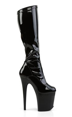 8" Heel, 4" PF Stretch Knee Boot, Side ZipHEEL/PLATFORM : 8" Heel, 4" PFFIT GUIDE : True to sizeVEGAN : YesSIZE : ﻿US women's sizing-refer to size chart for more info. Patent Knee High Boots, Heels Reference, Stretch Knee High Boots, Dance Heels, Pleaser Shoes, Japan Woman, Black Platform Boots, Knee Boot, Top Beauty Products