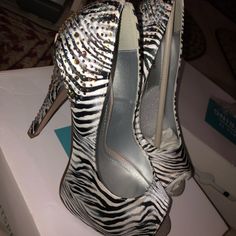 Brand New Never Used Call It Spring Size 7 Women’s Heels In Print Style Ryon-90! No Flaws Clubbing Heels, 2010 Heels, Mcbling Shoes, 2000s Heels, Y2k Heels, Club Heels, Zebra Print Heels, Girly Swag, Trashy Outfits