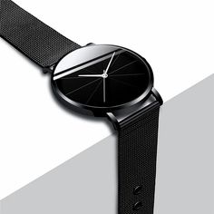 Black Minimalist Gentleman Wrist Watch Black Minimalist Watch Accessories For Formal Occasions, Black Minimalist Watch With Analog Display, Minimalist Black Watch With Analog Display, Minimalist Black Watch For Formal Occasions, Classic Black Watch With Black Band, Sleek Black Business Watch, Timeless Black Stainless Steel Watch Accessories, Black Stainless Steel Timeless Watch Accessories, Sleek Black Watch For Business