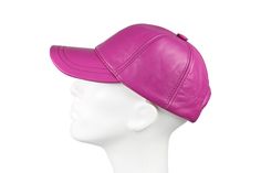 Hatsquare leather baseball cap is an essential part of out headwear collection.  It is hand-crafted and made using the finest lamb leather. It has six panel, adjustable back strap and pre-curved vizor with high quality stitches. A perfect gift for Christmas, anniversaries, birthdays and all occasions. It's sport and nice touch for your everyday look.  Color : Hot Pink Material : Genuine Leather. Leather Six-panel Baseball Cap For Outdoor, Classic Leather Six-panel Baseball Cap, Adjustable Leather Flat Cap Baseball Cap, Adjustable Leather Flat Cap, Adjustable Six-panel Leather Hat, Leather Baseball Cap With Short Brim For Outdoor, Leather Short Brim Baseball Cap For Outdoor, Adjustable Leather Baseball Cap With Short Brim, Leather Baseball Cap