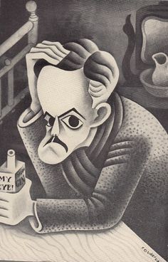 Miguel Covarrubias caricature of Eugene O'Neill 1928 1920s Celebrities, Polly Adler, Gandhi Drawing, Learn Illustration, Eugene O'neill, Installation Street Art, Samuel Beckett, Caricature Artist