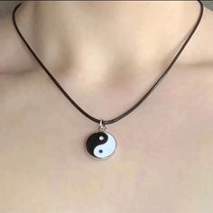 Yin Yang Necklace Brand New Chain Length Is 18 In With Extender! The Charm Is About Half An Inch Yin Yang Accessories, Ying And Yang Necklace, Yin And Yang Necklace, Yin Yang Necklace, Necklace Brands, Ying Yang, Avatar Aang, Baby Cats, Yin Yang