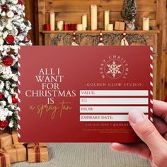 Spray Tan Christmas Gift Voucher Editable Template Design All I Want For Christmas IS A SPRAY TAN Digital Gift Card Design, Christmas Gift Voucher, Business Christmas Gifts, Gift Voucher Design, Voucher Design, Gift Card Design, Business Christmas