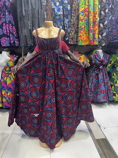 This African dress is made of African fabric known as Kitenge or Kente. Its a free size meant to fit all. Sizes can however be personalized. Size ; Free zize Bulk orders available Thank you for shoppibg with us! Red Ankara Fabric Short Sleeve Dress, Red Ankara Fabric Party Dress, Red Ankara Party Dress, Red Ankara Maxi Dress, Multicolor Sleeveless Ankara Maxi Dress, Red Cotton Free Size Dress, Red Cotton Dress In Free Size, Free Size Red Cotton Dress, Red Free Size Cotton Dress