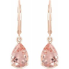 This set of pear shaped morganite drop earrings have a delicate pink-peach color secured with a lever back closure. Each earring has a 10 x 7 mm pear shaped morganite genuine gemstone. The earrings measure 28.5 mm in length x 7.5 mm in width. Red Carpet Jewelry, Morganite Jewelry, Morganite Earrings, How To Clean Earrings, Celebrity Jewelry, Rose Gold Morganite, Trendy Glasses, Jewellery Gold, Morganite Ring