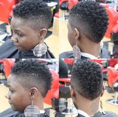 Short Mohawk Fade For Black Women, Black Women Mohawk Shaved Sides, Mohawk Fade Woman, Black Woman Mohawk, Sponge Hairstyles Women, Bald Fade Women Black Short Hair