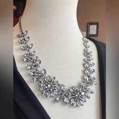 Beautiful Necklace, Stunning Rhinestone Floral Design Silvertone Measures 18 Inches Long Bundle For Discount Ships The Same Or Next Business Day Jewelry Necklace Special Occasion Wedding Gala Party Evening Rhinestone Silvertone Tiktok Blogger Jewel Wedding Necklace, Wedding Necklaces With Rhinestones, Silver Crystal Necklace With Jewels, Silver Jeweled Crystal Necklace, Elegant Party Necklace With Jewels, Silver Crystal Necklace With Rhinestones, Silver Crystal Necklace With Rhinestones And Cubic Zirconia, Silver Cubic Zirconia Crystal Necklace With Rhinestones, Bling Cubic Zirconia Crystal Necklaces