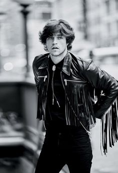 Miles McMillan Stars in Sunday Telegraph Autumn Winter 2017 Issue Rocker Style Men, Billy Kidd, Miles Mcmillan, Modern Cowboy, Cowboy Jacket, Urban Cowboy, Cowboy Outfits, Rocker Style