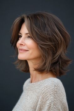 34 Chic Medium-Length Hairstyles for Older Women in 2024 – CreativeBooster Hazelnut Balayage, Balayage Medium Length, Light Blonde Balayage, Hair 2025, Layered Lob, Older Women's Hairstyles, Layered Haircuts For Women, Haircuts For Older Women, Hairstyles For Older Women