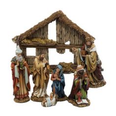 a nativity scene with three wise men