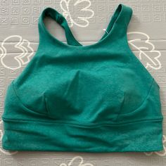 Never Been Worn Green Wunder Train Longline Bra (Lululemon) Casual Activewear With Built-in Bra, Comfortable Green Yoga Activewear, Green Comfortable Yoga Activewear, Comfortable Green Activewear For Yoga, Green Comfortable Activewear For Yoga, Casual Green Sports Bra With Built-in Bra, Casual Green Yoga Sports Bra, Casual Green Activewear For Relaxation, Green Yoga Tops With Light Support