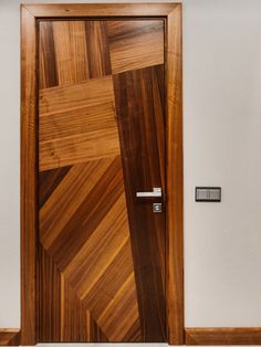 the door is made out of wood and metal