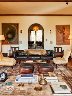 a living room filled with lots of furniture