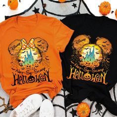 Disney Not So Scary Halloween, Halloween Couple Shirts, Disneyland Halloween Party, Not So Scary Halloween, Happy Halloween Shirt, Disney Halloween Shirts, Halloween Couple, Disneyland Halloween, Halloween Disney