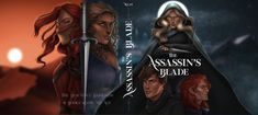 the cover art for an upcoming fantasy novel, the assasin's blade