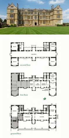 the floor plan for this mansion is very large and has two levels to each level