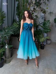 Formal Midi Dress, Midi Dress Formal, Ombre Dress, Satin Long Sleeve, Evening Formal, Fashion House, Matching Dresses, Dress With Bow, Princess Dress