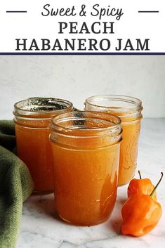 sweet and spicy peach habanero jam