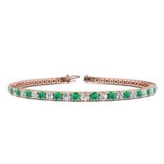 #Green  s | #Emerald #gemstonebracelets  | May #birthstones  | 7.5 Inch 4 1/2 Carat In 14K #RoseGold | Save up to 80% on Gemstone Jewelry at SuperJeweler! Shop and Save Now! >>> http://www.anrdoezrs.net/click-8899942-12805455 Black Diamond Bracelet, Emerald Bracelet, Diamond Tennis Bracelet, May Birthstone, Green Gems, Rose Gold Bracelet, Tennis Bracelet Diamond, Emerald Gemstone, Green Gemstones