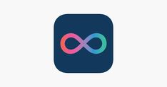 the logo for an app that is designed to look like an infinite sign, with colorful lines