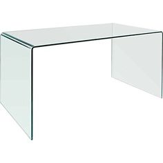 a clear glass table on a white background