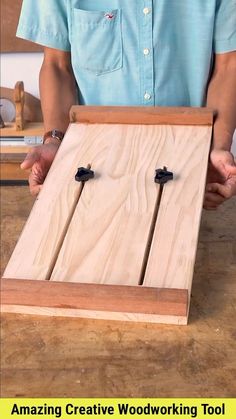 a man is making a woodworking tool