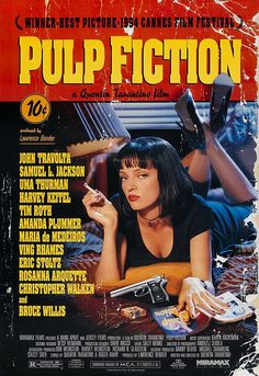 Pulp Fiction Poster, Quentin Tarantino Pulp Fiction, Drama Films, Quentin Tarantino Films, Tarantino Films, Tim Roth, Fiction Movies