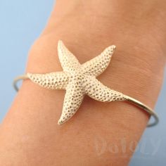 Gold Starfish Bracelet With Starfish Charm, Gold Ocean-inspired Starfish Bracelets, Gold Bangle Bracelets, Bracelet Cuffs, Animal Hugs, Mermaid Inspired, Gold Bangle Bracelet, Gold Bangle, Cute Rings