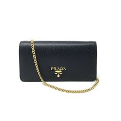 Prada Small Bag, Gold Chain Cross, Small Bag Black, Prada Style, Prada Tote Bag, Black Gold Chain, Prada Logo, Chain Wallet, Prada Crossbody