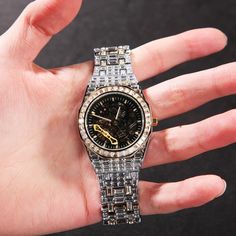 Baguette Mechanical Watch – Different Drips Diamond Baguette, Mechanical Hand, Best Watches For Men, Vs Diamond, Unisex Watches, Square Diamond, Baguette Diamond, Skeleton Watch, Steel Jewelry