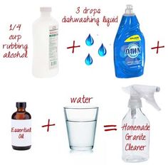 the ingredients for homemade granite cleaner