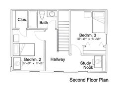 the second floor plan for a two bedroom apartment