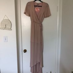 Dusty Blush Wrap Dress. Size Small. Never Been Worn. Dusty Blush, Mumu Dress, Show Me Your Mumu, Show Me Your, Show Me, Flutter Sleeve, Wrap Dress, Colorful Dresses, Blush